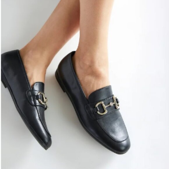 Sleek Black Flat Loafer - Picture 1 of 2